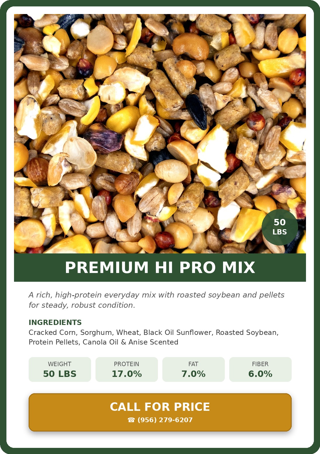 Premium Hi Pro Mix — product photograph and supplied label