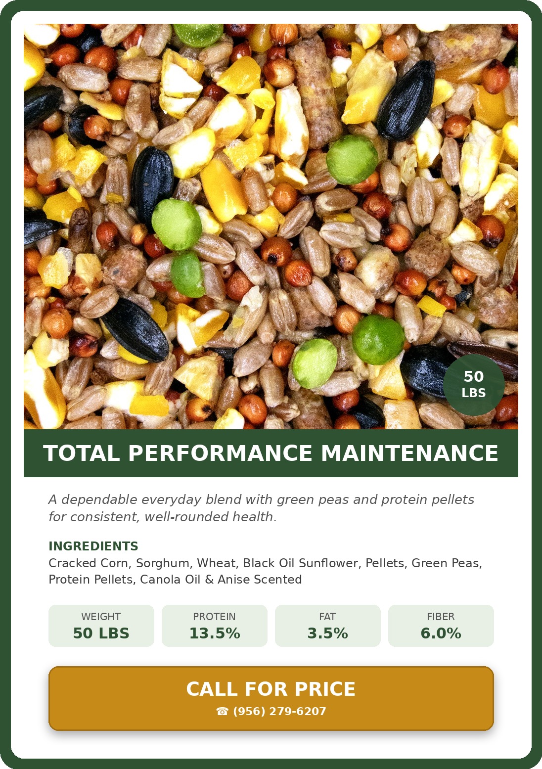 Total Performance Maintenance — product photograph and supplied label