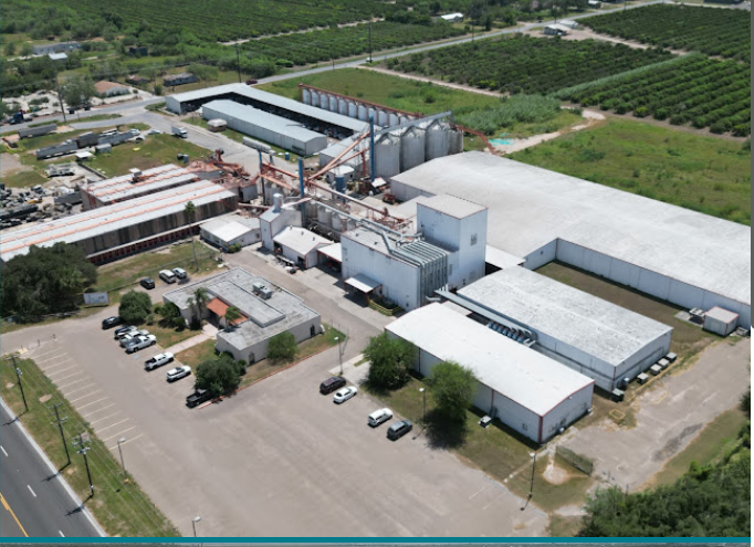 Aerial view of the manufacturing plant supplied by Three Roots
