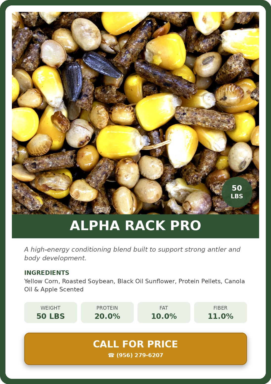 Alpha Rack Pro — product photograph and supplied label