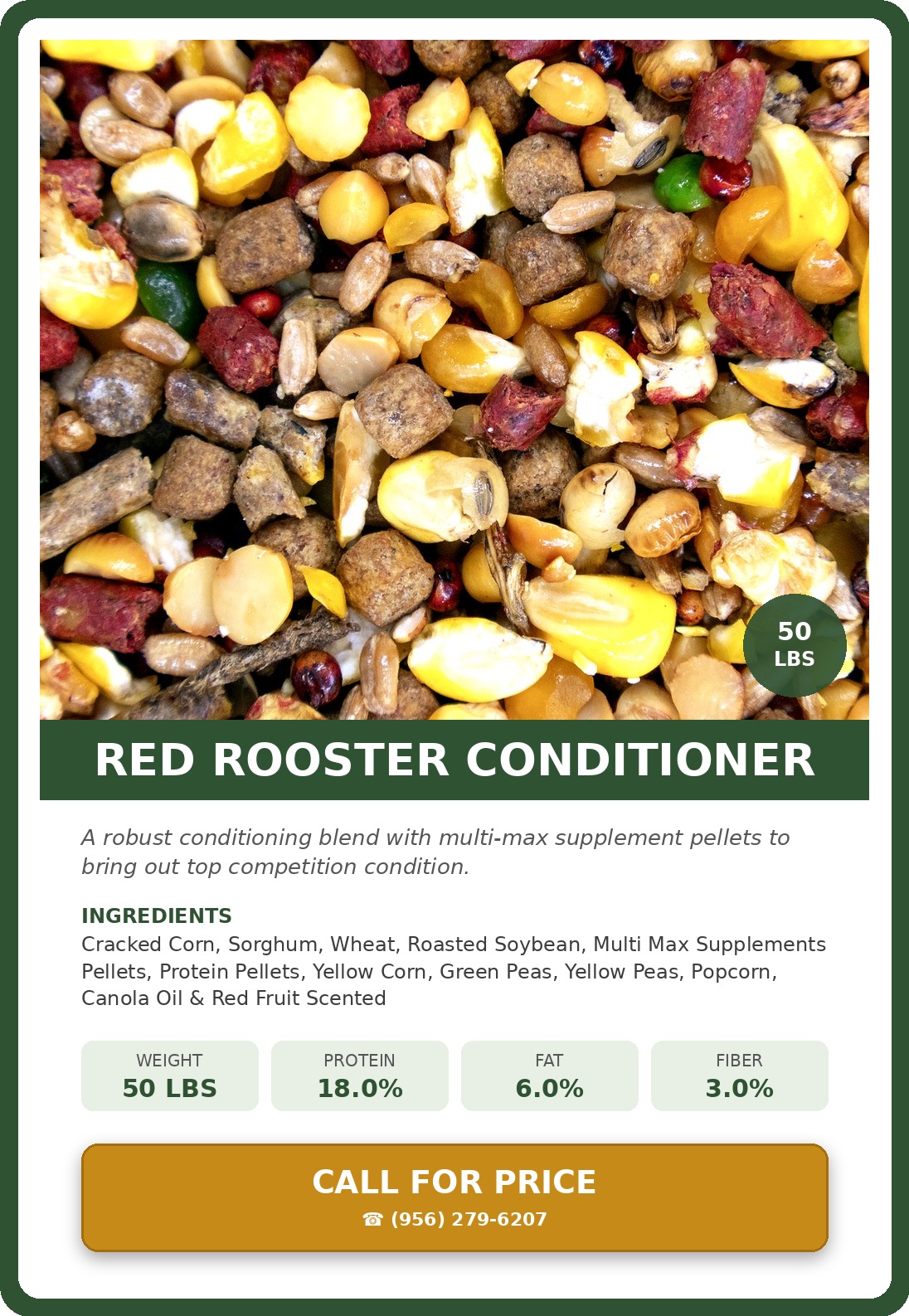 Red Rooster Conditioner — product photograph and supplied label